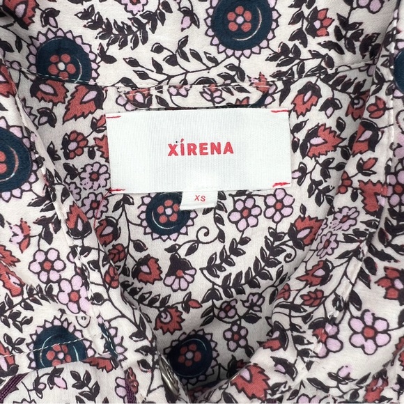 Xirena Sierra Shirt Ivory Blossom Floral Snap Front Western Style size XS - Picture 6 of 8